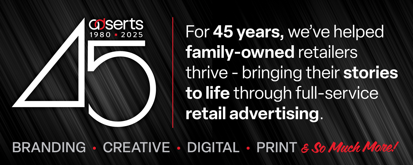 Adserts 45 year banner Header